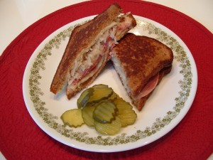 Gluten Free / Eggless Reuben Sandwich